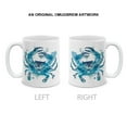 thumbnail image 3 of WIRESTER 11 Oz Ceramic Tea Cup Coffee Mug With Handgrip for Gifts, Blue Crab, 3 of 8