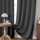 thumbnail image 5 of Cortinas opacas Joydeco, 240 cm de longitud, 2 paneles, color gris oscuro, 5 of 9