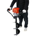 thumbnail image 5 of 52CC 2-Stroke Gas Post Hole Digger with 4"/8"/10"/12" Auger Bits - 1.7HP Earth Auger for Fence & Planting (Black), 5 of 21