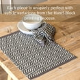thumbnail image 3 of over&back Set of 4 Hand-Blocked Placemats - Colorful Dining Table Mat - Each Placemat is Unique - 100% Cotton - Machine Washable - Kitchen and Home Decor - Grey Herringbone, 3 of 12