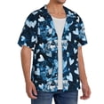 thumbnail image 4 of Fotbe Ice Blue Heart print Short Sleeve Button Down Shirts for Men Casual Summer Beach Wrinkle Free Shirt-Medium, 4 of 7