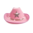 thumbnail image 2 of VOUZZA Cowboy Hat for Kids, Sparkly Rhinestone Star Decor Western Rodeo Cowgirl Party Hat Sun Beach Cap, 2 of 5