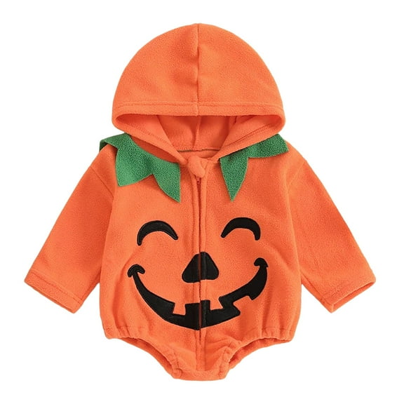 Akiihool Baby Bodysuit Baby Long-Sleeve Thermal Bodysuit (Orange,0-3 Months)