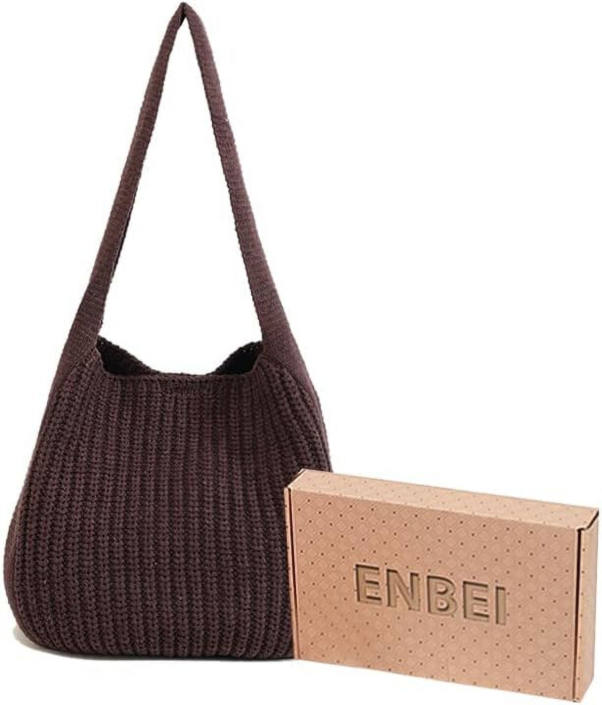 CAILDANL Women's Crochet Tote Bag Knit Shoulder bag,Aesthetic Bag,Cute Eco-Friendly Tote for Travel,Daily Use,Gift Box Packaging