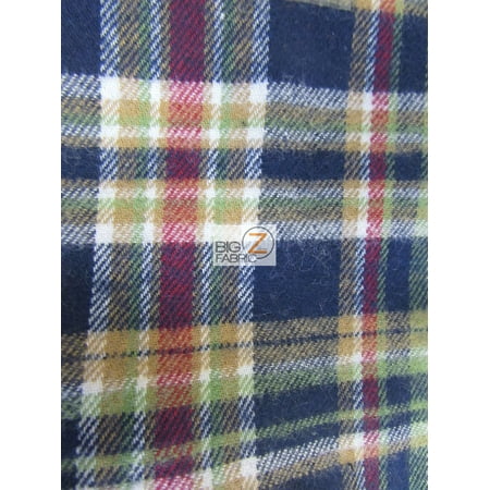 - Tartan Plaid Uniform Apparel Flannel Fabric / Multi-Color / Sold By The Yard
