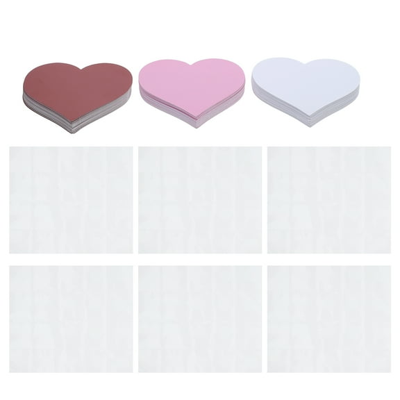 FOLOYORI Heart Shaped Paper Cutouts Assorted Color 108Pcs 3.5X3.3X0.01In