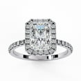 thumbnail image 3 of 1.80 CT Radiant Cut Wedding Anniversary Ring 10k White Gold With Halo Style Anniversary Ring, Lab Grown Diamond Ring For Women, 3 of 5