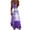 Purple, variant on IROINNID Shift Dress For Women Fashion Summer Casual Printing Loose Sleeveless Dress V-Neck Full-Length Dress