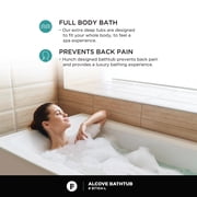Fine Fixtures Acrylic-Fiberglass Soaking Bathtub, White. Alcove| Apron Front Right Hand 60x32
