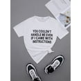thumbnail image 2 of Lovelywholesale Women's Plus Size Casual Round Neck Letter Print White T-shirt, 2 of 4