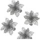 thumbnail image 3 of 24 piezas de flores navideñas, decoración de flores navideñas, adornos para árboles de Navidad, flor de pascua con purpurina, árbol de Navidad con purpurina, flores artificiales navideñas, 3 of 5