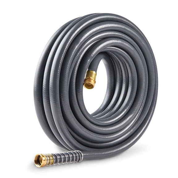 Gilmour Heavy-Duty Garden Hose, 5/8" x 50', 600 PSI, 8-Layer Construction, Kink-Resistant Design with Brass Couplings