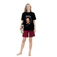 thumbnail image 4 of LuLiaMenton Matching Couples Christmas Pajamas Gingerbread Red Plaid Short Sleeve Shorts Set, 4 of 6