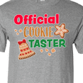 thumbnail image 4 of Inktastic Christmas Official Cookie Taster with Bell and Star Cookie T-Shirt, 4 of 5