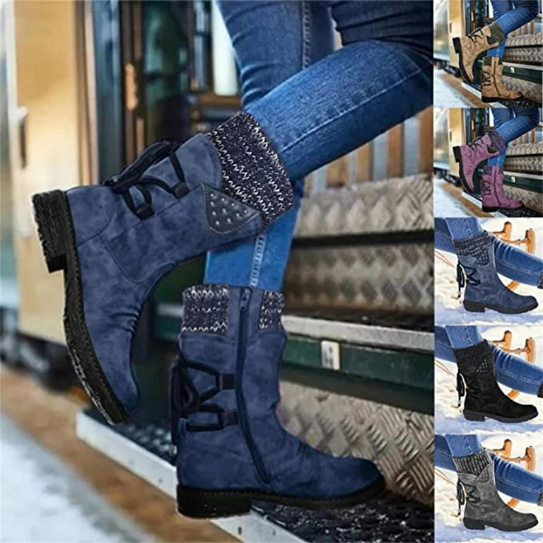 Women's Mid Calf Dress Boots Biker Motorcycle Riding Boots Side Zipper Low Heel Winter Fashion Western Combat Military Boots Clearance Sale - Walmart.com Women's Mid Calf Dress Boots Biker Motorcycle Riding Boots Side Zipper Low Heel Winter Fashion Western Combat Military Boots Clearance Sale - Walmart.com