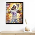 thumbnail image 4 of Nawypu  Justin Jefferson American Football Star Players Violent Aesthetics Wall Art Poster Canvas Poster Bedroom Decor Sports Landscape Office Room Decor Gift Frame, 4 of 4