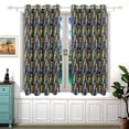 thumbnail image 2 of Colorful Parrot Bird and Leaf Blackout Curtains 2 Panels Set Grommet Drapes for Bedroom Living Room W55xL54, 2 of 5