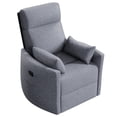 thumbnail image 3 of Vineego 360°Swivel Rocker Recliner Chair Armrest-Style Massage Recliner with Comfy High Back for Living Room,Loop Yarn Gray, 3 of 8