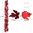 thumbnail image 4 of Coolmade 2 Pack Maple Leaves Fall Garland Artificial Fall Foliage Garland Colorful Autumn Decoration for Home Wedding Party Thanksgiving 5.7ft (Dark Red), 4 of 7