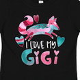 thumbnail image 4 of Inktastic I Love My Gigi Pink and Blue Fox with Hearts Boys or Girls Toddler T-Shirt, 4 of 5
