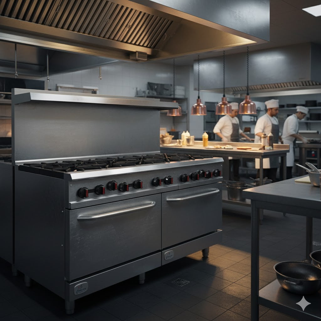 60" 10-Burner Commercial Gas Range with Double Oven – 362,000 BTU, Stainless Steel, ETL & NSF Certified, Propane