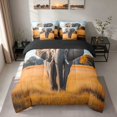 thumbnail image 3 of Erosebridal Elephant Twin Bedding, Savanna Day Bedding Comforter Set, Black Reversible 7 Pieces, 3 of 6