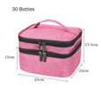 thumbnail image 5 of 1 bolsa de almacenamiento de cosméticos de esmalte de uñas de doble capa rosa, bolso portátil, organizador de Perfume de aceite esencial, contenedor, bolsa de maquillaje de viaje, 5 of 5