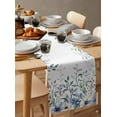 thumbnail image 3 of Eucalyptus Flowers Table Runner Botanical Blue White Floral Leaves Tablerunners 13 x 108 Inch, Table Decorations Tabletop Scarf for Summer Gathering Holiday Farmhouse Kitchen Dining Decor, 3 of 6