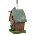 thumbnail image 5 of Northlight 10" Brown and Green Hanging Birdhouse with Butterflies Outdoor Garden Decor, 5 of 5