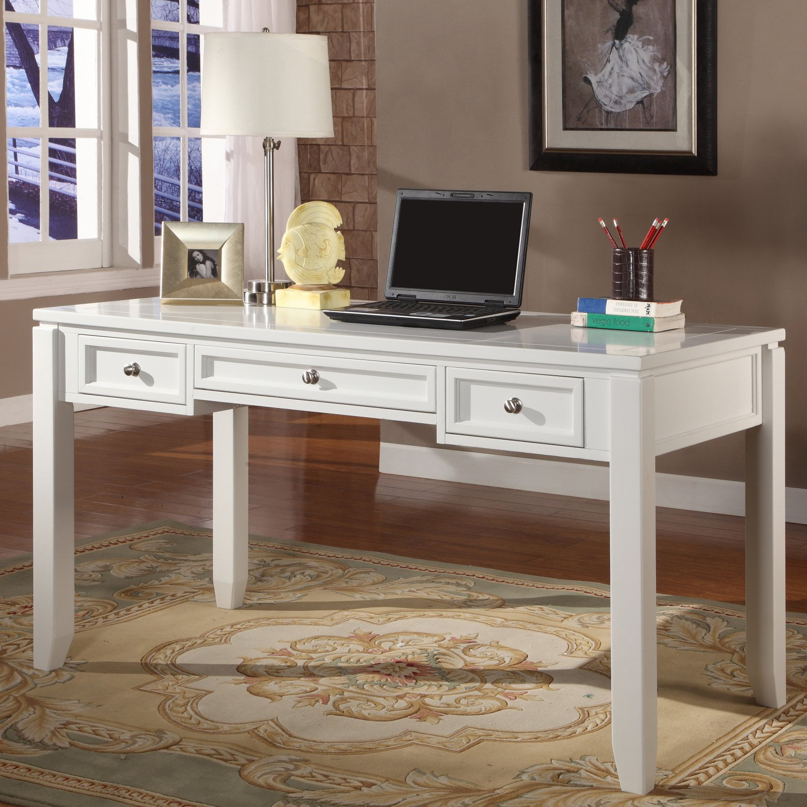 Parker House Boca 57 In Writing Desk Cottage White