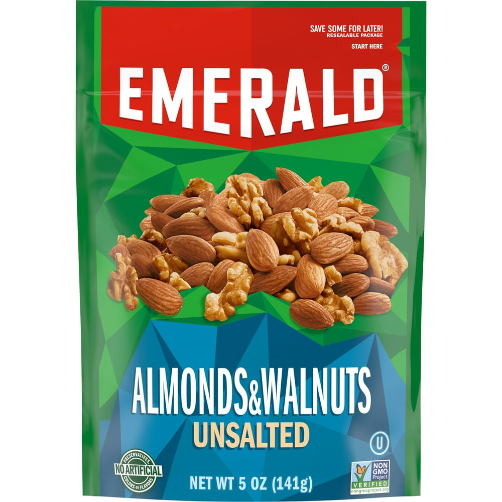 Emerald Nuts Natural Walnuts and Almonds, 5 oz
