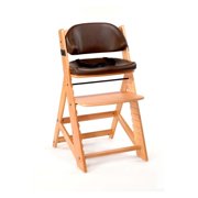 Keekaroo Height Right Kids Chair with Cushion Set- Natural/ Chocolate