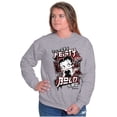 thumbnail image 5 of Kanji Betty Boop Feisty and Bold Women Crewneck Sweatshirt Brisco Brands S, 5 of 6
