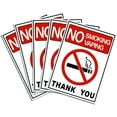thumbnail image 1 of Paquete de 5 letreros de prohibido fumar o vapear, pegatinas de prohibido fumar o vapear de 7 x 10 pulgadas, pegatinas de advertencia o peligro, pegatinas de vinilo autoadhesivas para vehículos,, 1 of 8