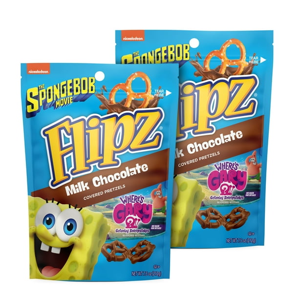 Flipz Milk Chocolate Covered Pretzels, 7.5 Oz (2 Pack)