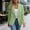Green women's blazer blouses a1, variant on Women's Fall Winter Collared Long Sleeve Button Down Blazer Blouses Dressy Casual Open Front Work Tops Elegant Business Office Outfits, White 2XL