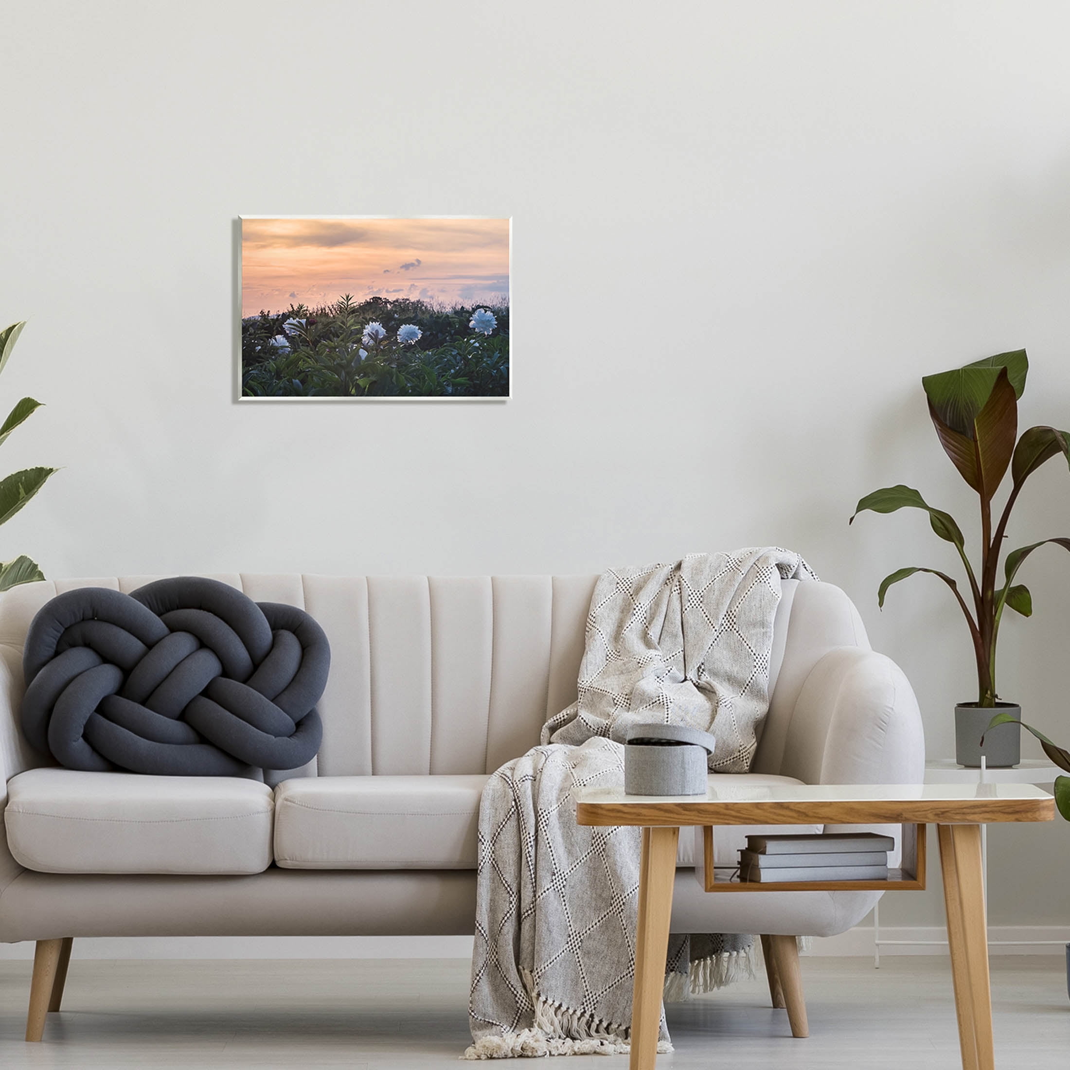 Wildflower Blossoms Sunset Sky Landscape Photograph Unframed Art Print Wall Art