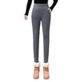 thumbnail image 4 of Outfmvch Fleece Lined Pants Women Fall Leggings with Pockets Yoga Leggings for Women Joggers for Women Sweat Pants for Womens Wide Leg Pants for Women Work Pants Women Gray 2xl, 4 of 6
