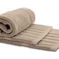 thumbnail image 3 of White Classic Hotel Collection Absorbent Cotton Bath Mats, Spa Reversible Floor Towels, not a Bathroom Rug, Taupe, 22 x 34, 2 Pack, 3 of 6