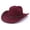 Wine, variant on EOYWHK Cowboy Hat for Men Western Cowboy Wide Brim Hat with Braided Leather Band Felt Hat for Rodeo Party Costume Outdoor, Green