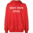thumbnail image 2 of OXI Hoodie Sweatshirt - Best Pops Ever, Basic Casual Hoodie for Men's and Women Fleece Hoodie Long Sleeve - Red Medium, 2 of 3