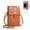 Brown, variant on TouchScreen Crossbody Phone Bag for Women, Anti-Theft Leather Cell Phone Purse with Clear Window, Small Travel Shoulder Bag for Shopping & Everyday Use, Black