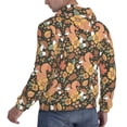 thumbnail image 6 of Balery Squirrel Mushroom Yellow Flower Pattern Mens Hoodie Kangaroo Pocket Hoodie Pullover Hooded Sweatshirt Ideal for Daily Wear Travel and Home-Medium, 6 of 7