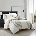 thumbnail image 6 of Serena 4 Piece Cotton Comforter Set Clip Jacquard Striped, 6 of 10