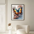 thumbnail image 6 of BYGFHLYW Diamond Art Kits for Adults, 3D Butterfly Flower 5D Full Round Drill DIY Diamond Painting, Floral Insect Home Wall Decor, 11.8x15.8 Inch, 6 of 7