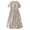 Beige, variant on ZQUUVOU Women's Vintage Linen Dress Polka Dot V Neck Short Sleeve Maxi Dress Collared Casual Fit Flowy Long Dress Blue