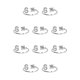 thumbnail image 2 of Minnieouse Anillo abierto con letras mayúsculas, anillos reutilizables seguros para mujer, para interiores y exteriores, viajes, oficina, Type4 NO4, 2 of 6