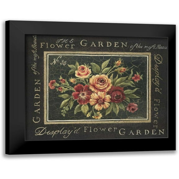 Poloson, Kimberly 14x12 Black Modern Framed Museum Art Print Titled - Flower Garden No. 35