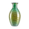 thumbnail image 2 of Northlight 12.5" Iridescent Swirl Hand Blown Glass Vase - Green/Yellow, 2 of 2