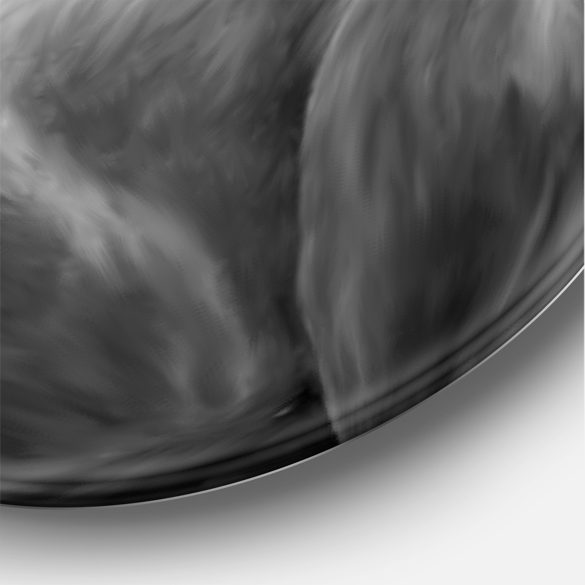 Designart 'Close Up Of A Black Horse' Farmhouse Circle Metal Wall Art 23x23 - Disc of 23